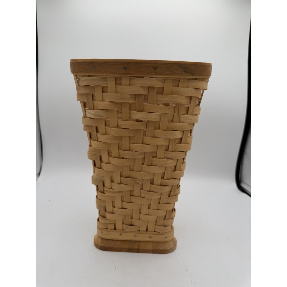 Longaberger 2005 Heartwood Vase Basket Combo 🧺🌿 – Basket & Protector